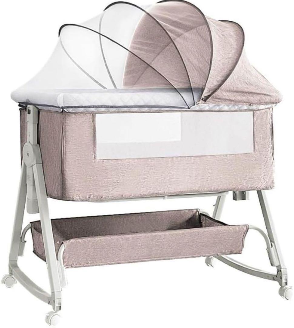 ベビーベッド 添い寝 乳児用ベッド 新生児ベッド 乳児用ベッド 高さ6段調節可能