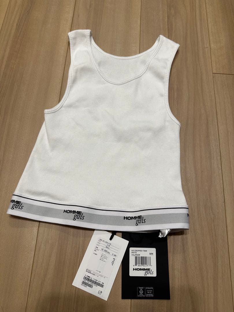 Hommegirls オムガールズ ロゴクロップドタンク