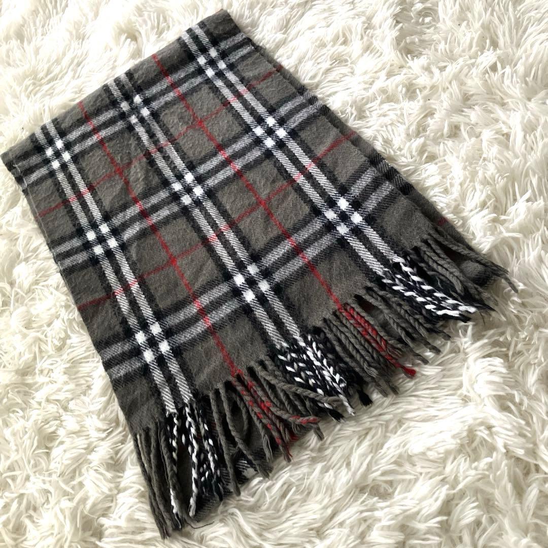 Burberrys グレータータンチェックマフラー