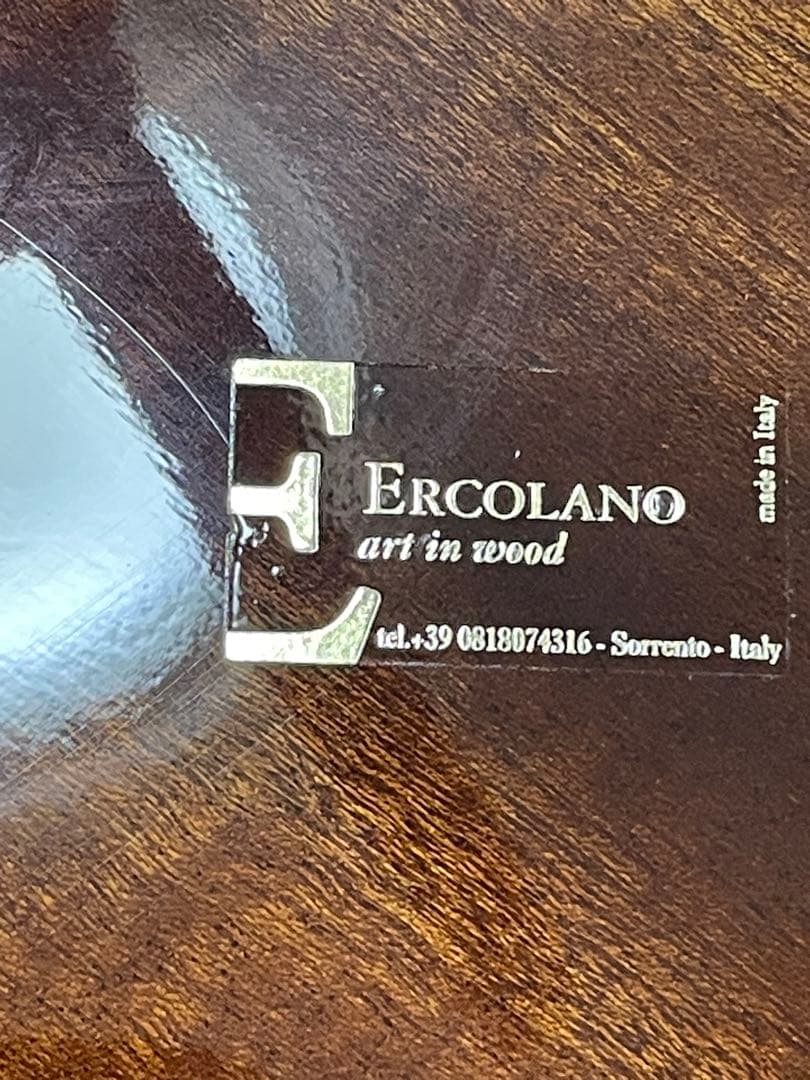 イタリア製 木象嵌細工 コーヒーテーブル 丸テーブル サイドテーブル レトロ