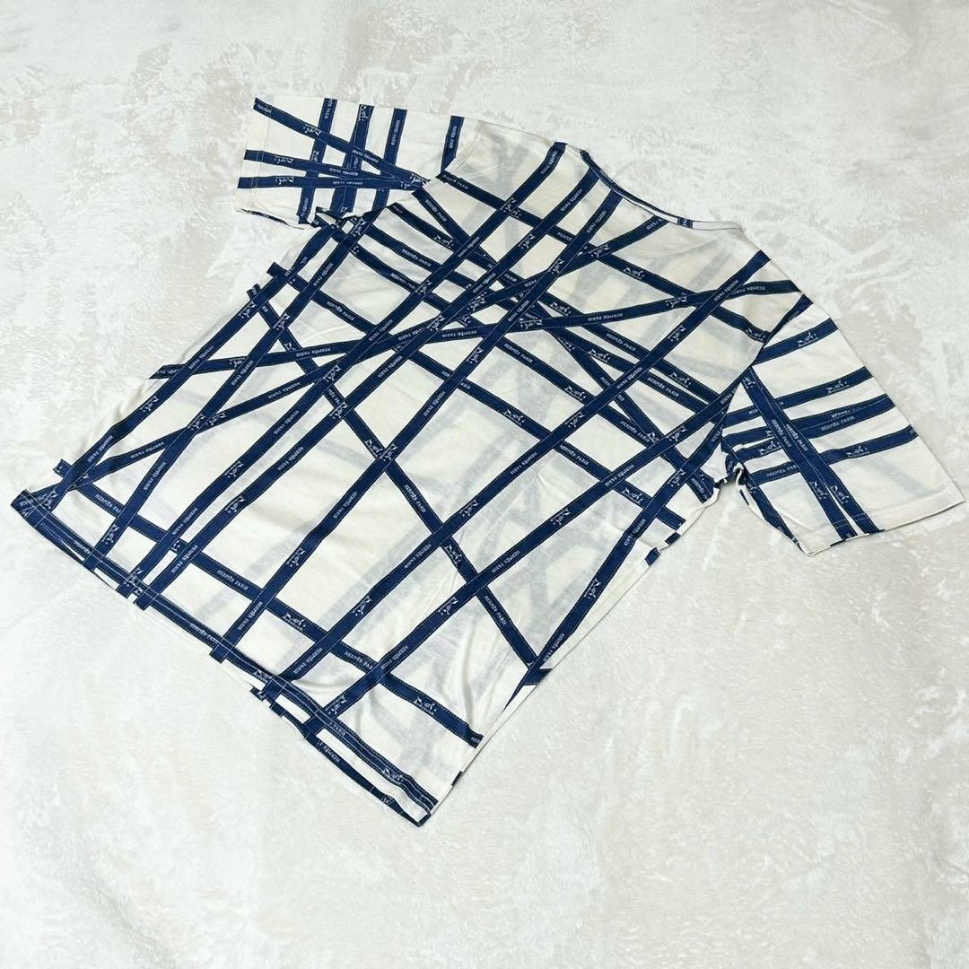 ★美品★エルメス　Tシャツ　マルジェラ期　ボルデュック　リボン　コットン　ロゴ