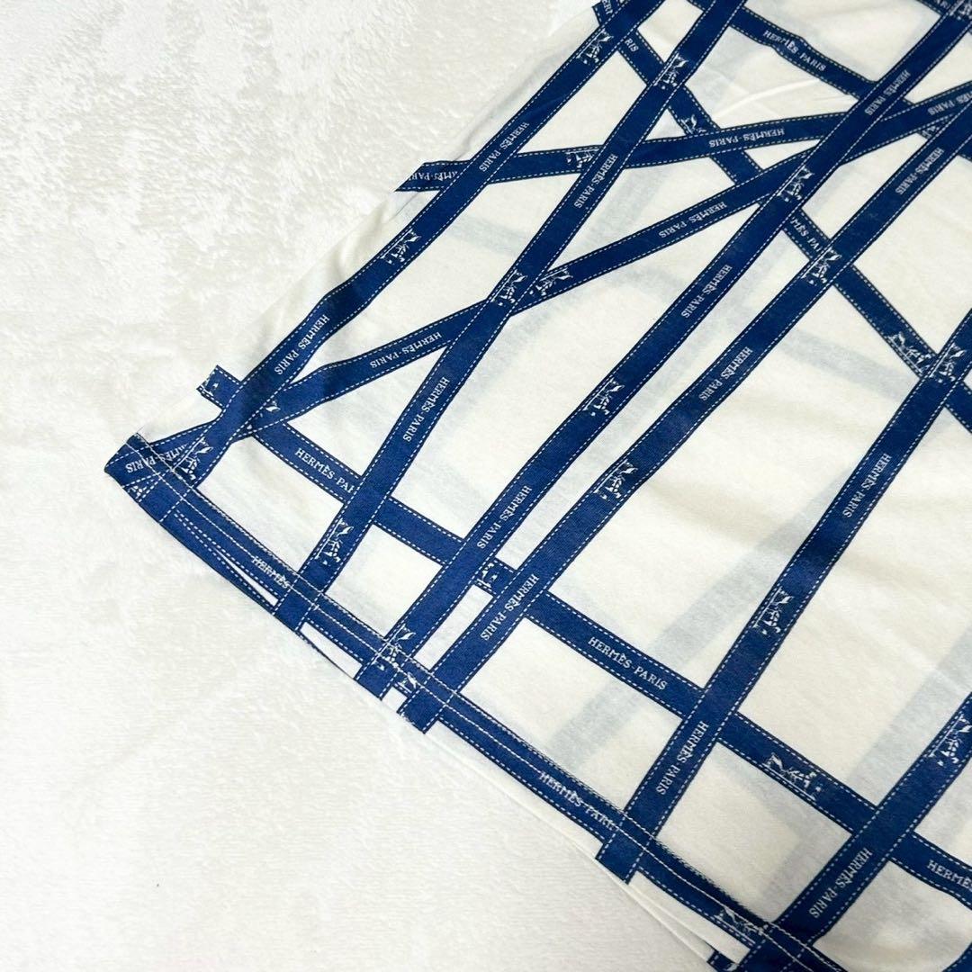 ★美品★エルメス　Tシャツ　マルジェラ期　ボルデュック　リボン　コットン　ロゴ