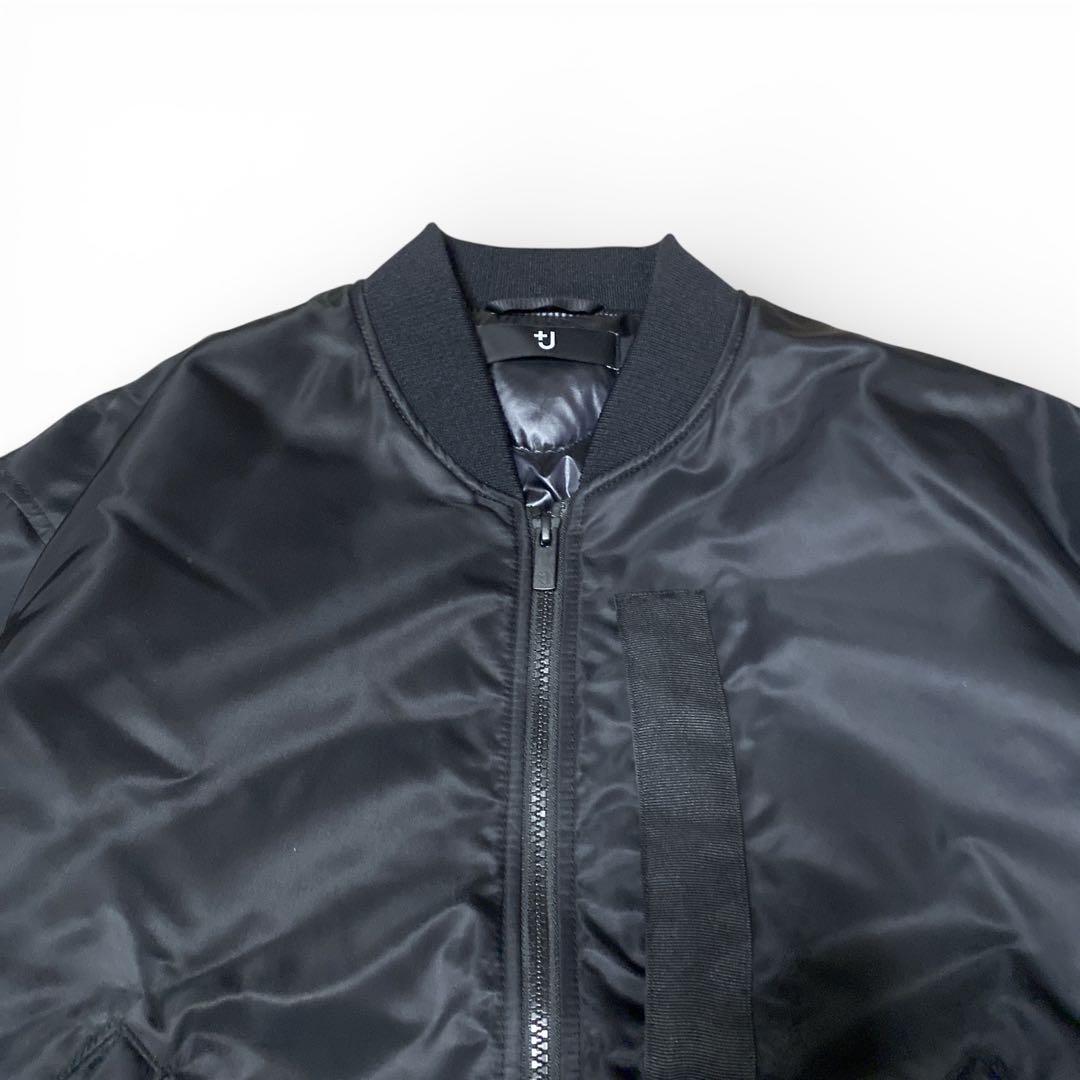 +J UNIQLO ハイブリッドダウンオーバーサイズMA-1ジャケット　ブラック