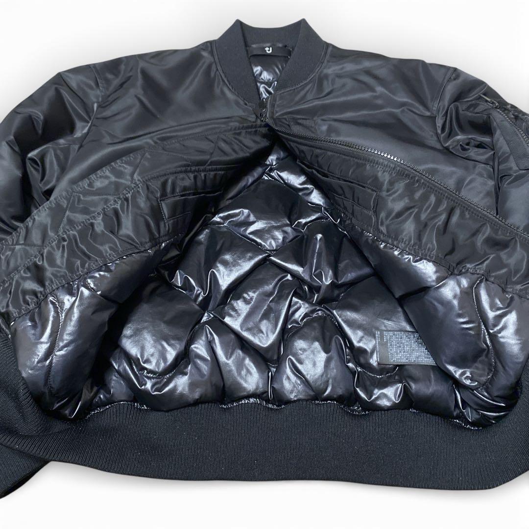 +J UNIQLO ハイブリッドダウンオーバーサイズMA-1ジャケット　ブラック