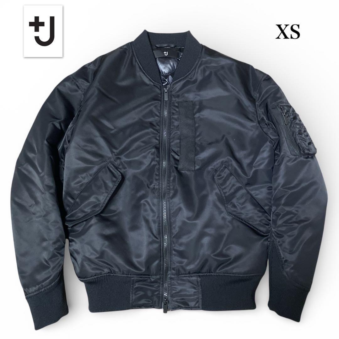+J UNIQLO ハイブリッドダウンオーバーサイズMA-1ジャケット　ブラック
