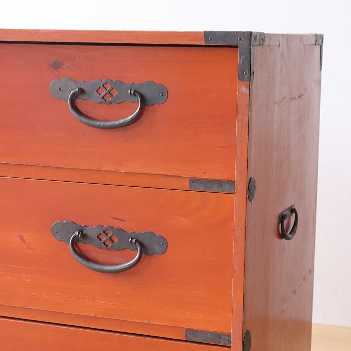 アンティーク 引出し3杯 3段 和箪笥 ローチェスト 古家具 テレビ台