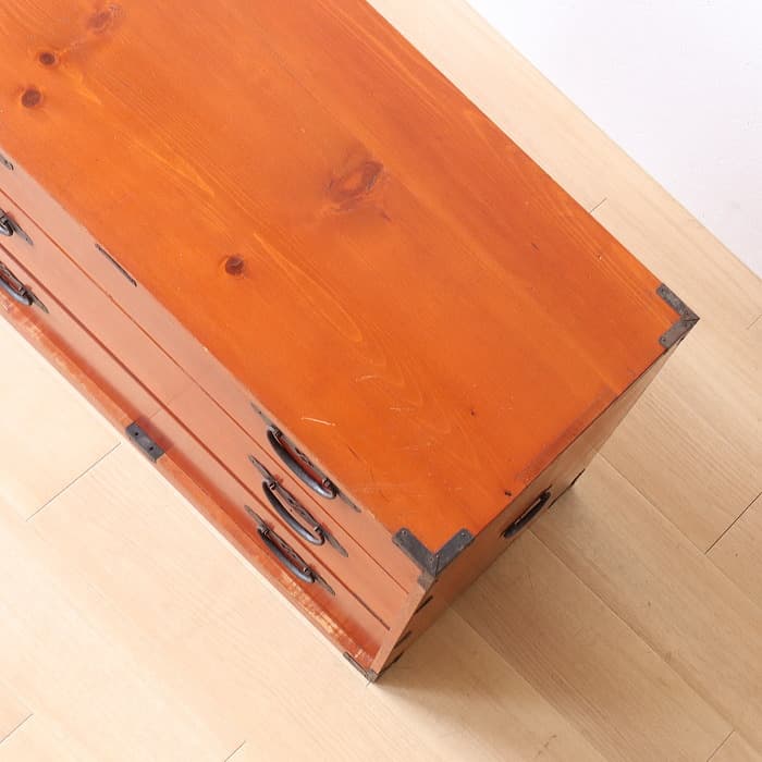 アンティーク 引出し3杯 3段 和箪笥 ローチェスト 古家具 テレビ台