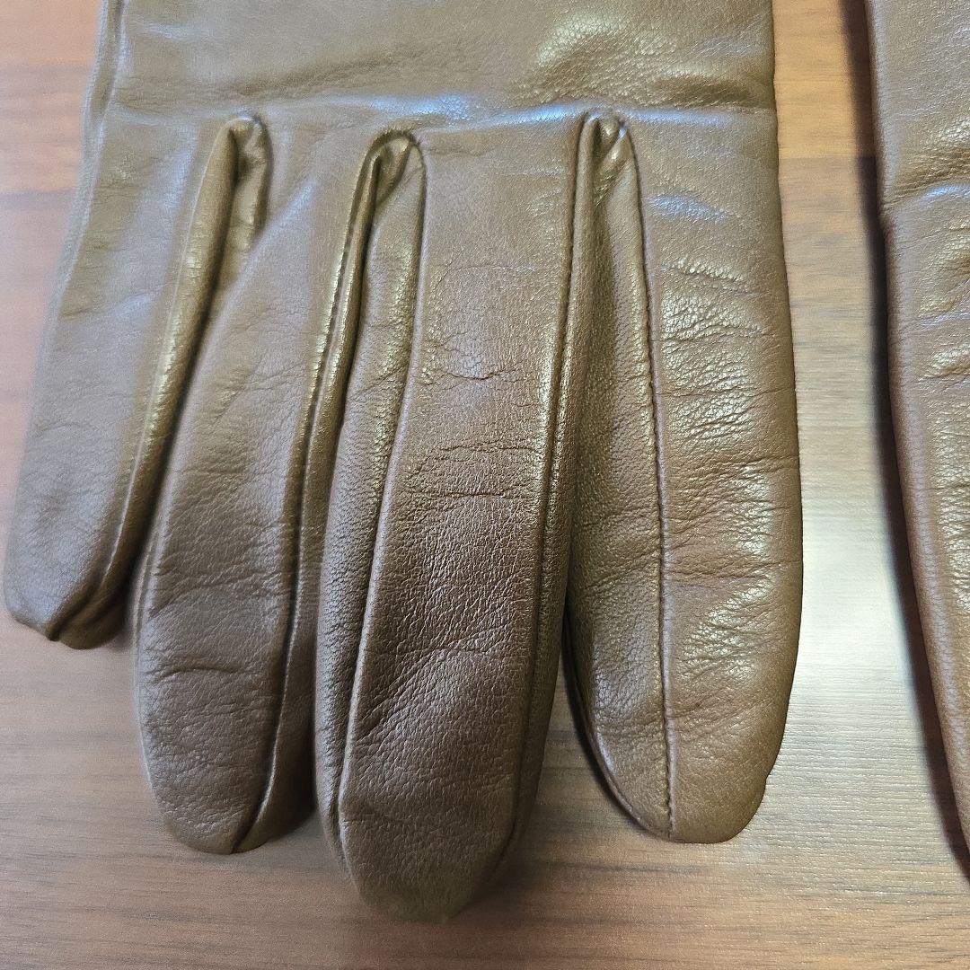 試着のみDIESEL BLACK GOLD シープレザー×ニット ロンググローブ