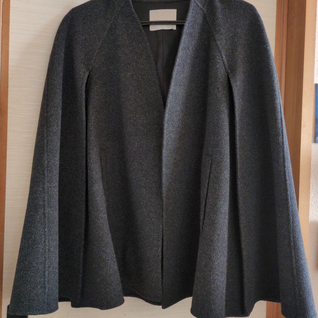 Plage ハミルトン ケープコート グレー36 美品 ♪♪♪