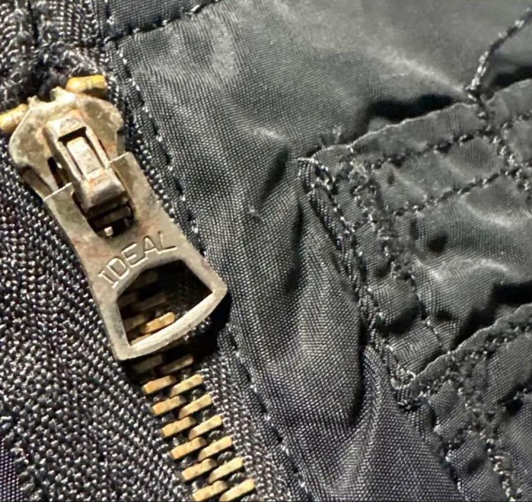 80s alpha USA製　reversible ma-1 ブラック　オレンジ