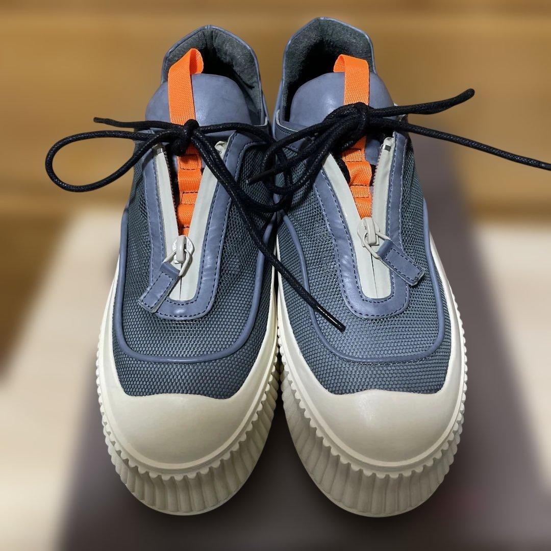 h*u様 MANAブロックシューレーススニーカーDARK GRAY 36size