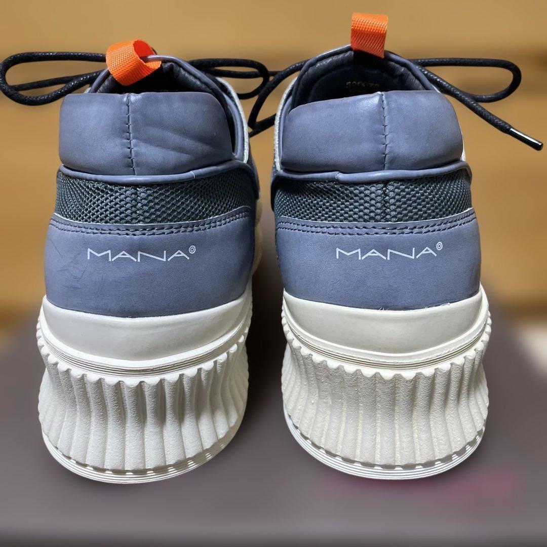 h*u様 MANAブロックシューレーススニーカーDARK GRAY 36size
