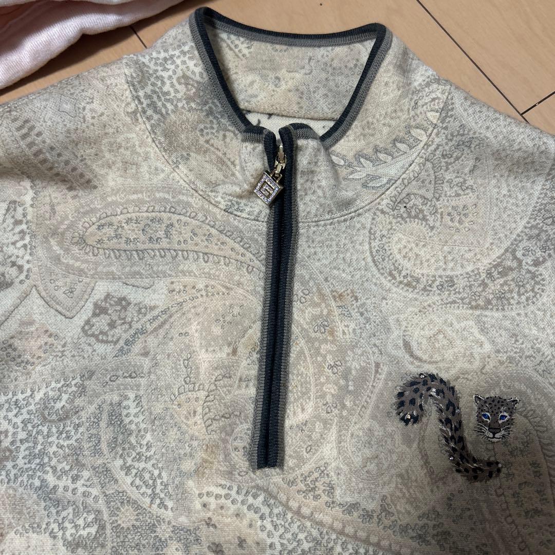 伊太利屋ペイズリー柄ベージュチュニック