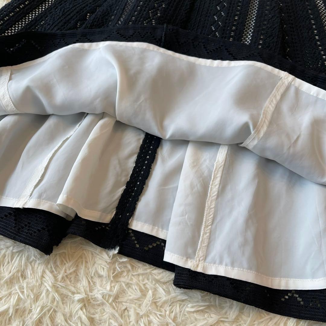 極美品 M'S GRACY 2022年 レース スカート ブラック 40