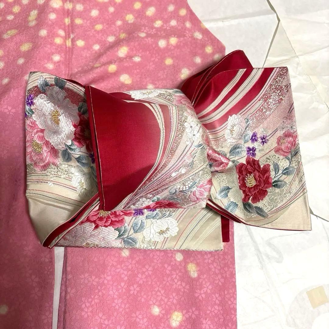❤️振袖　着丈174cm 袖丈69cm M〜Ｌ 袋帯　6点フルセット　正絹