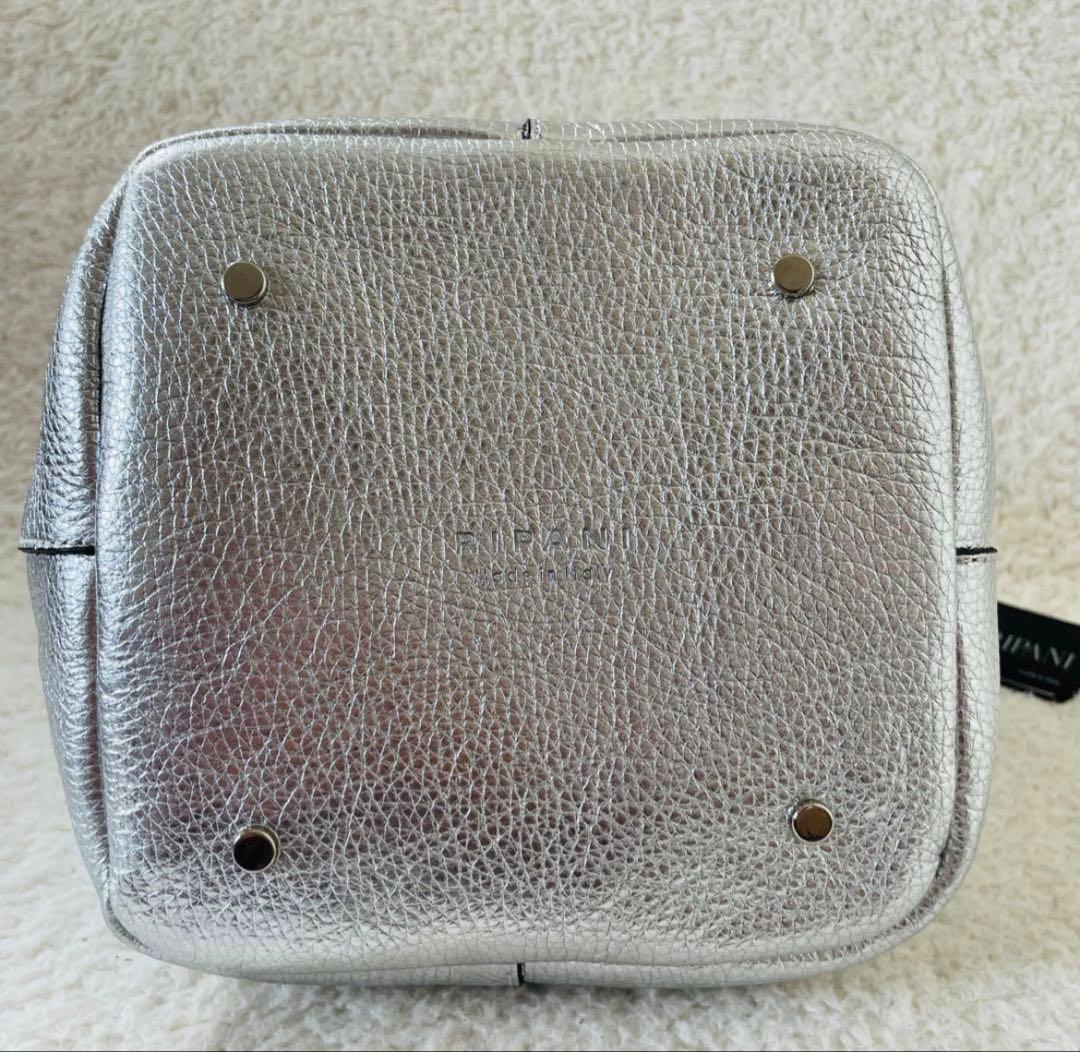 RIPANI ショルダーバッグ 2way ハンドバッグ シルバー【最終値下げ】