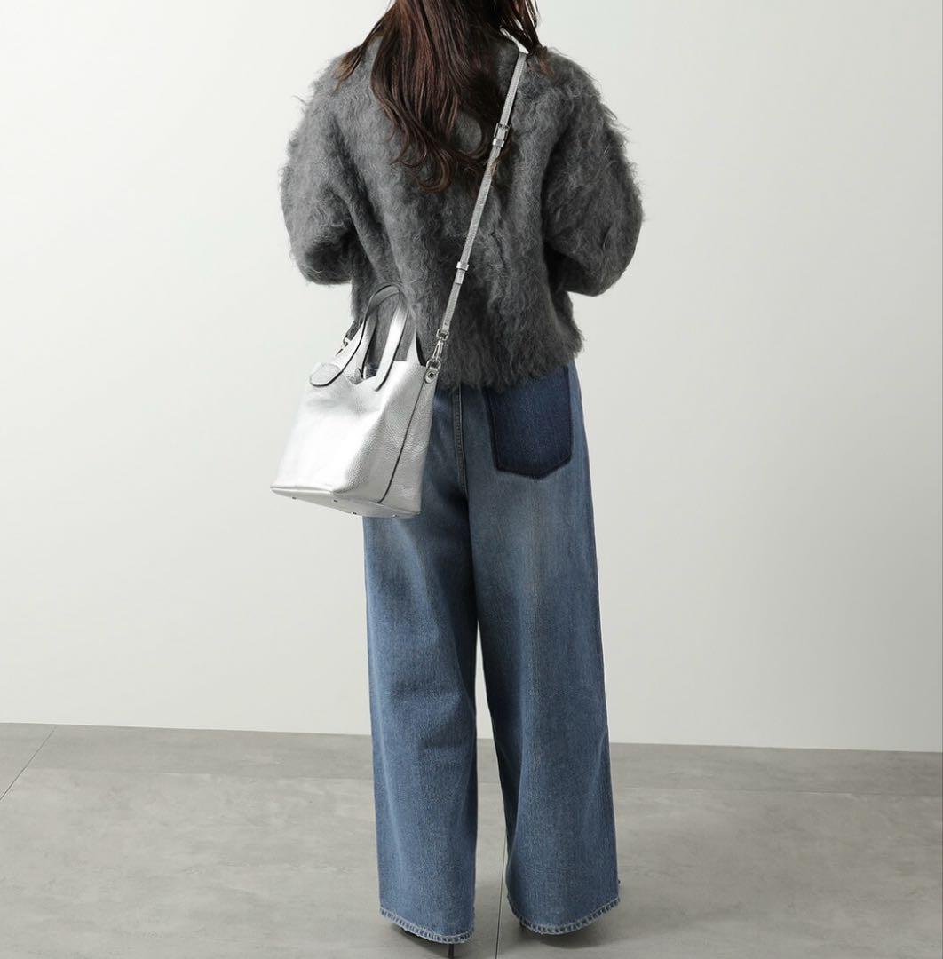 RIPANI ショルダーバッグ 2way ハンドバッグ シルバー【最終値下げ】