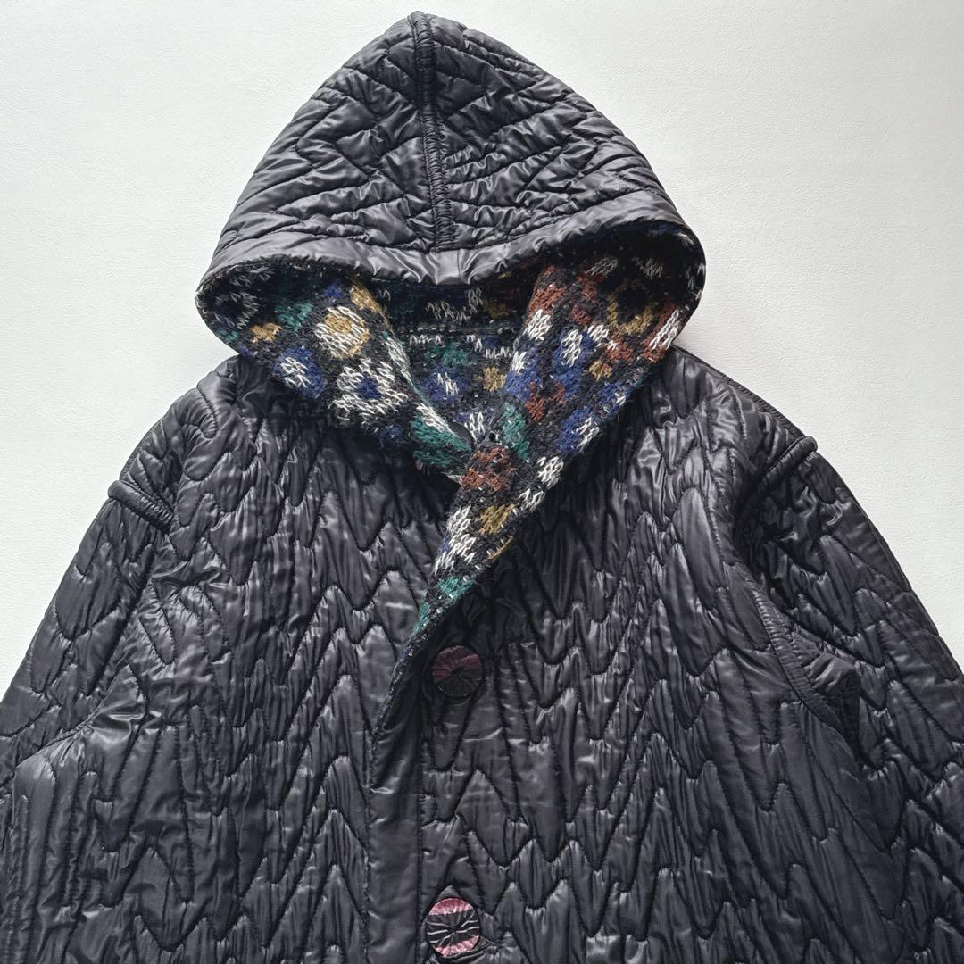 茄子の花様！ミッソーニ リバーシブル ウール　モヘア 幾何学模様 イタリア製