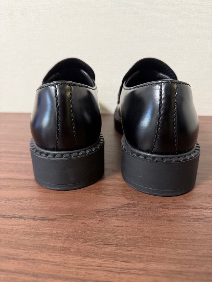 PRADA プラダ チョコレート ブラッシュドレザー ローファー