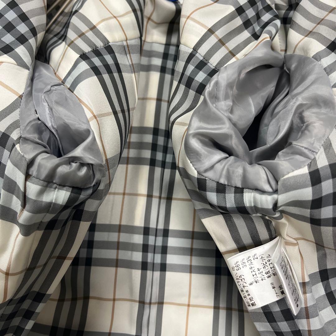 ●バーバリー ブルーレーベル アンゴラ　ウール カシミヤ ノバチェック コート