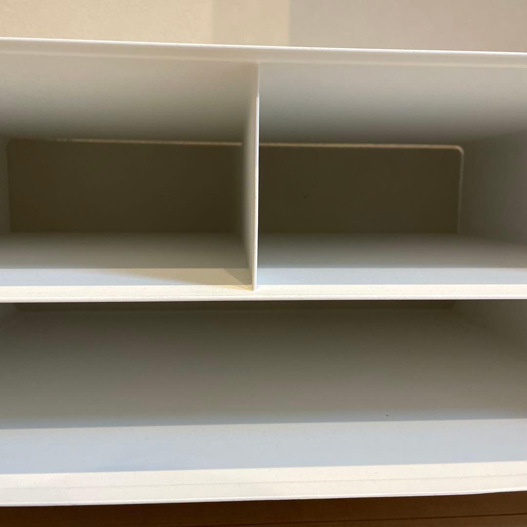 山崎実業　tower タワー　ツーウェイプリンター収納ラック ホワイト