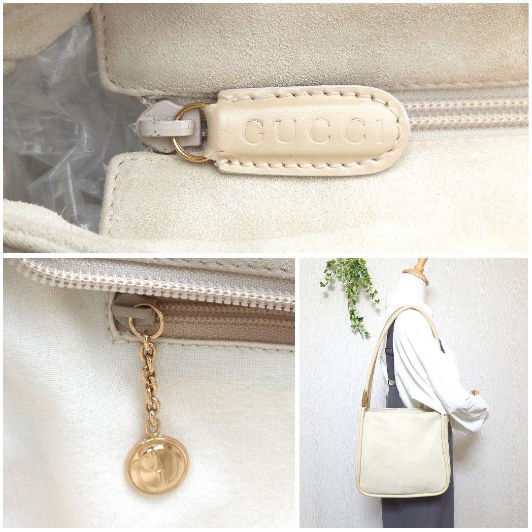 GUCCI✨ショルダーバッグ ハンドバッグ スウェード レザー ベージュ