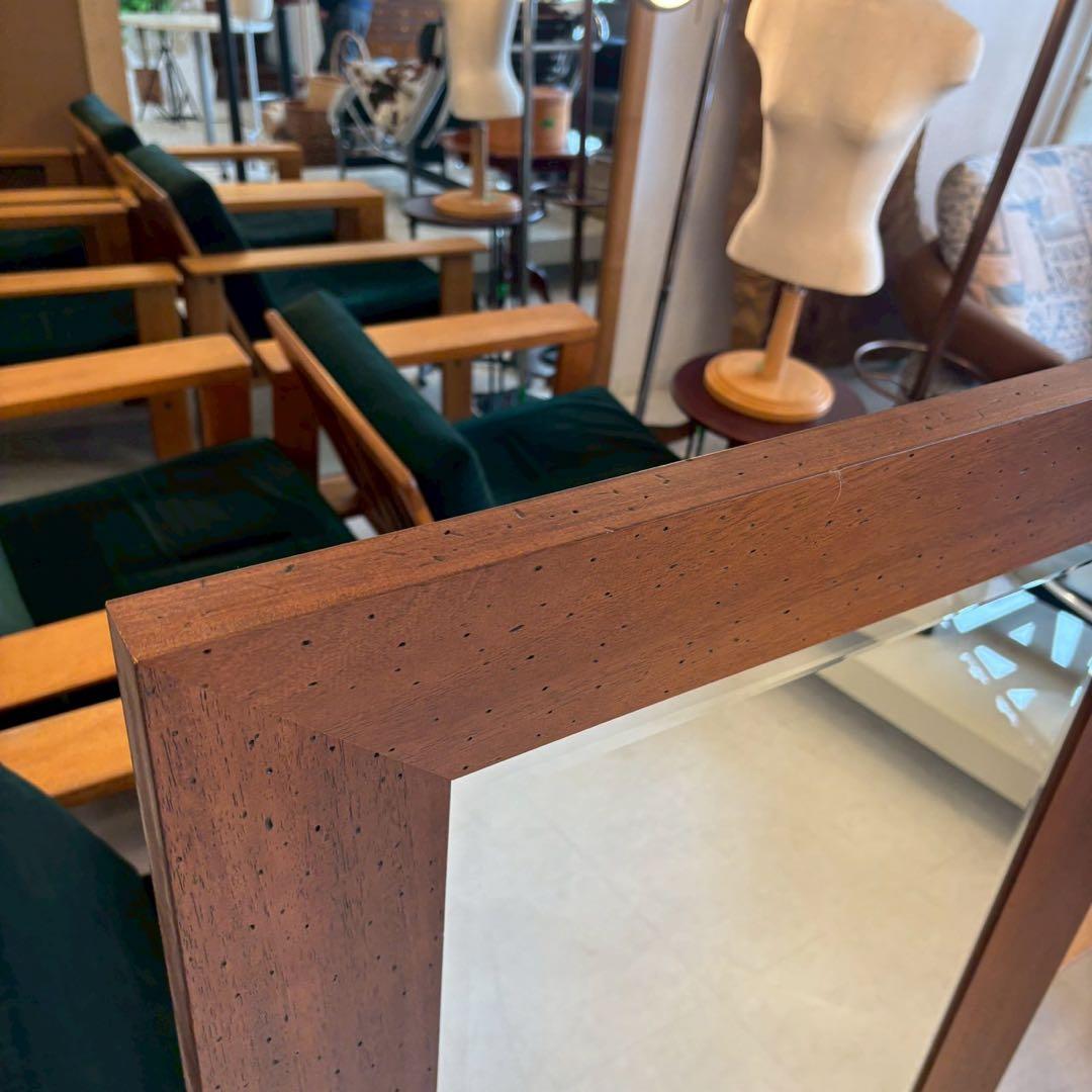 壁掛けミラー　ウォールミラー　木製フレーム　大判ミラー　カントリースタイル