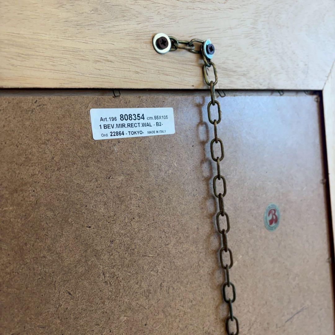 壁掛けミラー　ウォールミラー　木製フレーム　大判ミラー　カントリースタイル