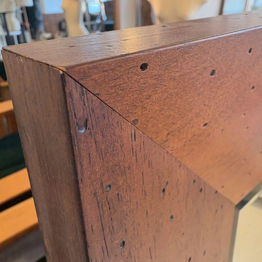 壁掛けミラー　ウォールミラー　木製フレーム　大判ミラー　カントリースタイル