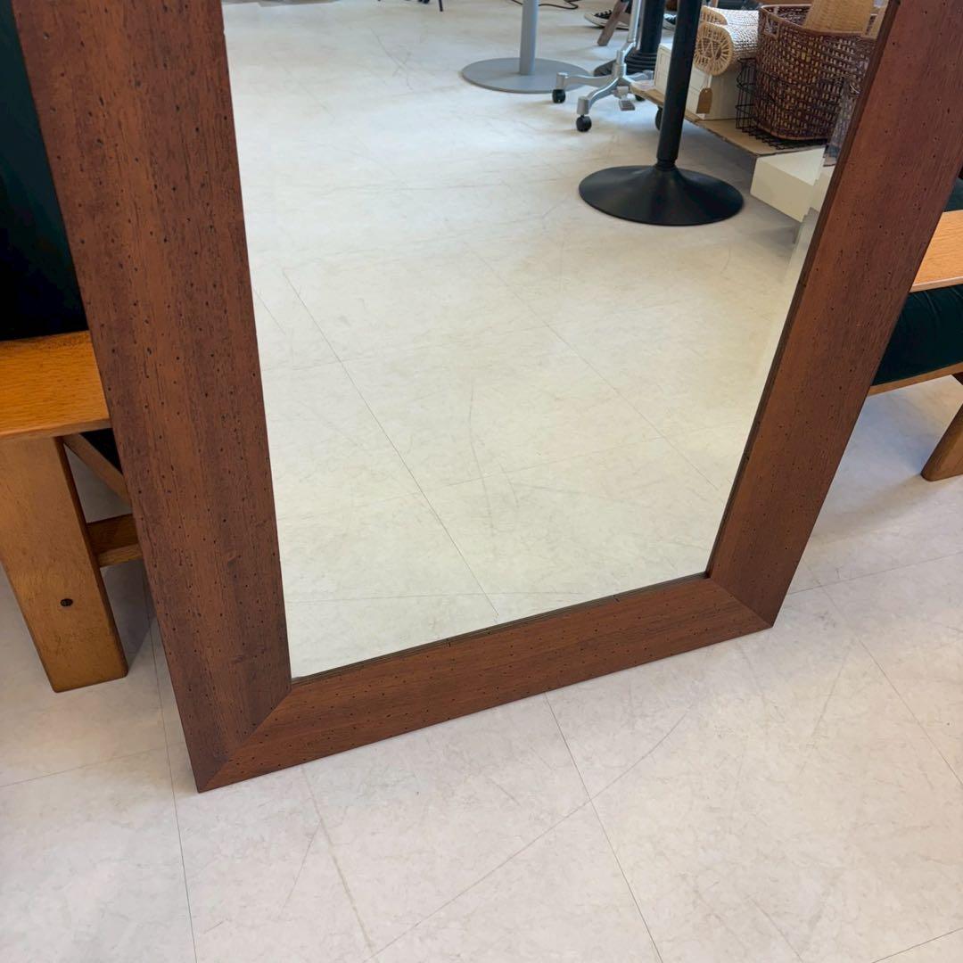 壁掛けミラー　ウォールミラー　木製フレーム　大判ミラー　カントリースタイル