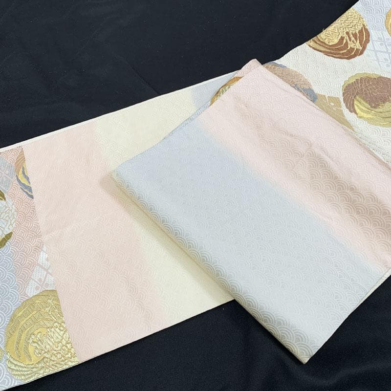 502my28◆鳳凰丸四菱文 袋帯 卒業式 入学式 式典◆美品