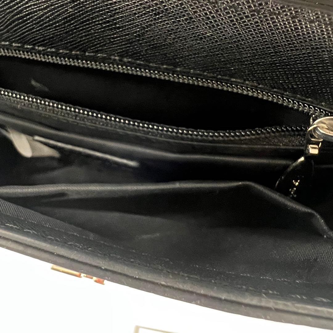 【極美品】アニエスベー レザー 2way ショルダー b金具 サフィアーノ 黒