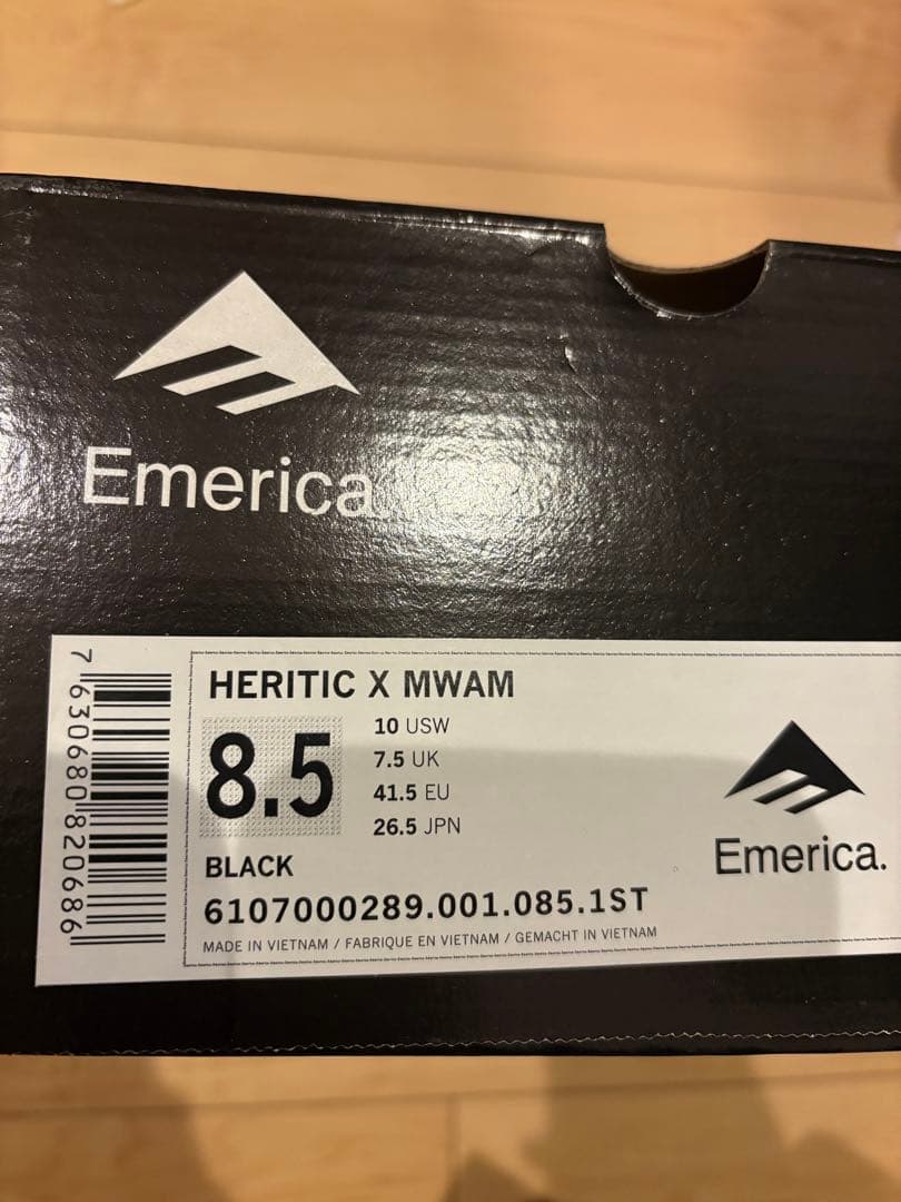 ま*み様 Emerica HERITIC x MWAM BLACK 26.5 新