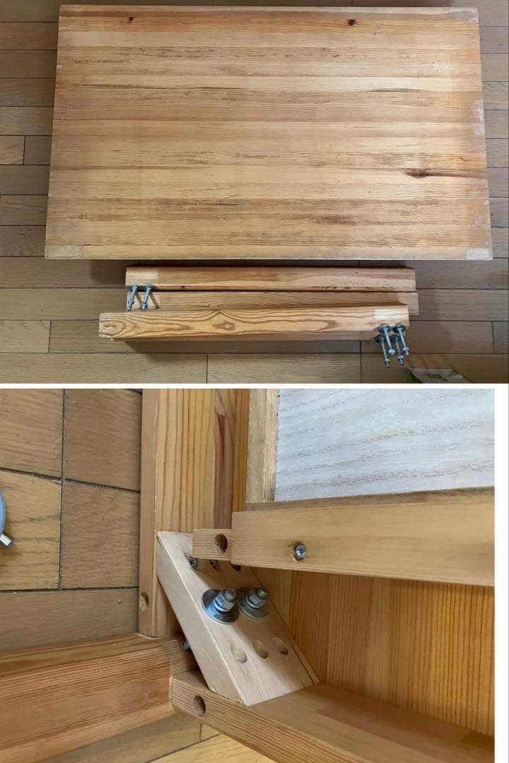 110tony  MUJ I無印良品　パイン材学習机セット