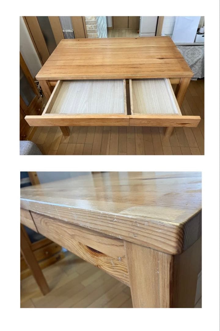 110tony  MUJ I無印良品　パイン材学習机セット