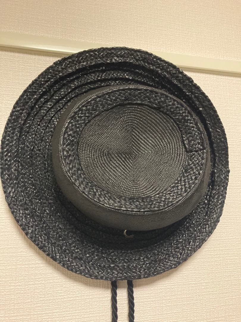 KIJIMATAKAYUKI ストローハット ストラップ付き