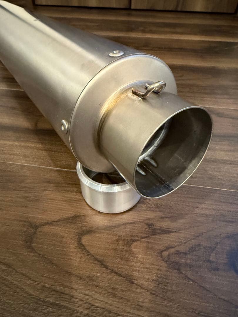 95φチタンサイレンサー 60.5パイ用　50.8アダプター付き