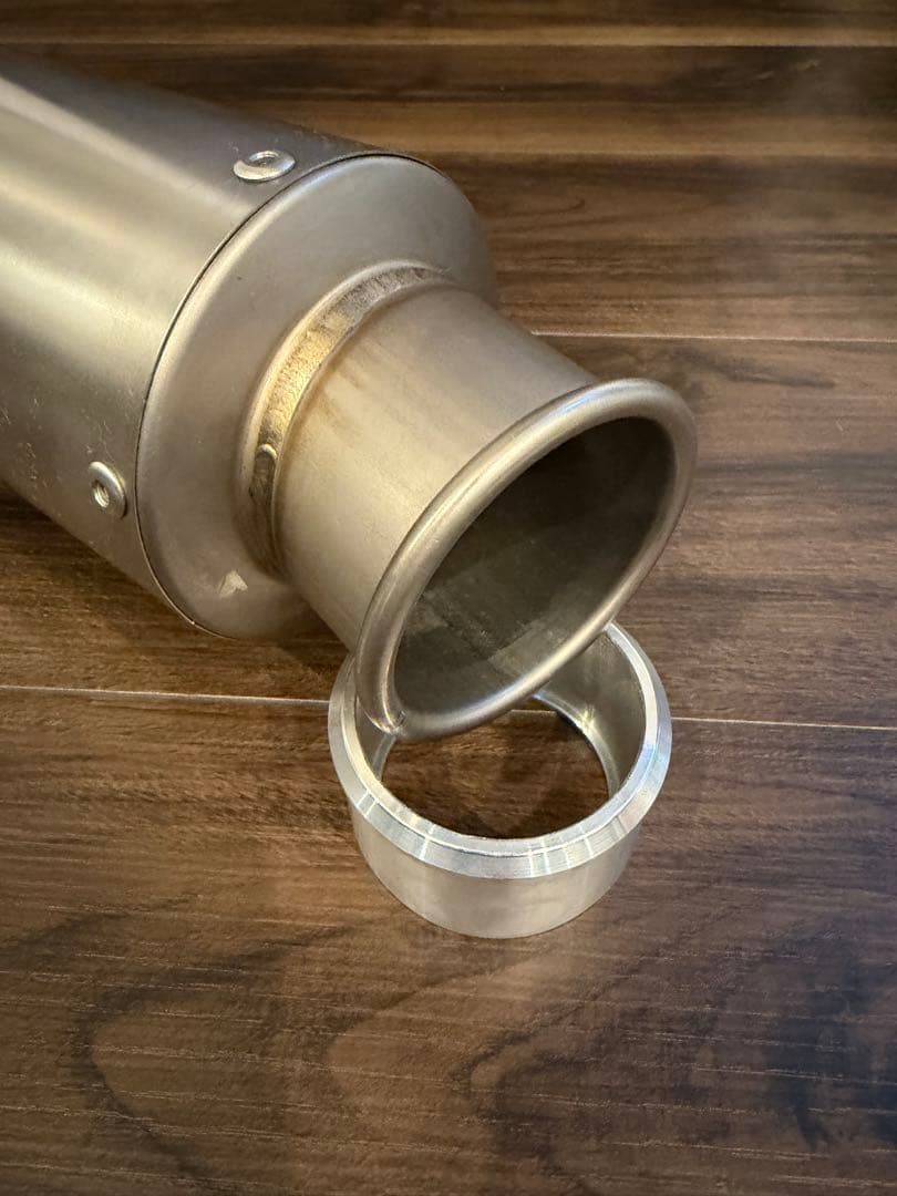 95φチタンサイレンサー 60.5パイ用　50.8アダプター付き