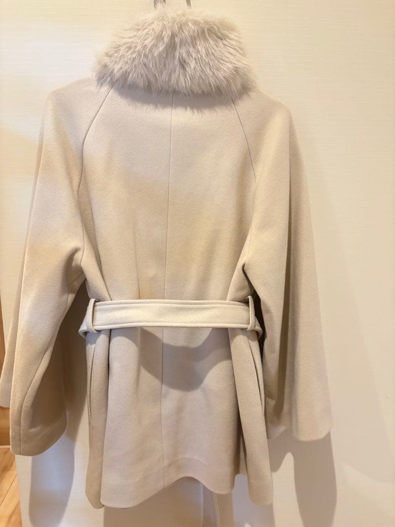chico ケープコート　アイボリー　ファー取り外し可能