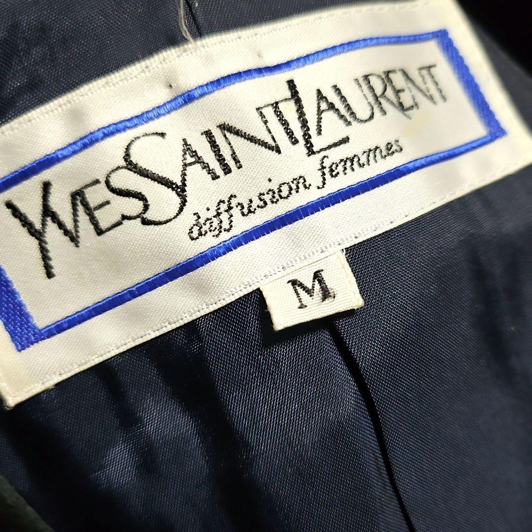 美品 80s Yves Saint Laurent ロングチェスターコート M