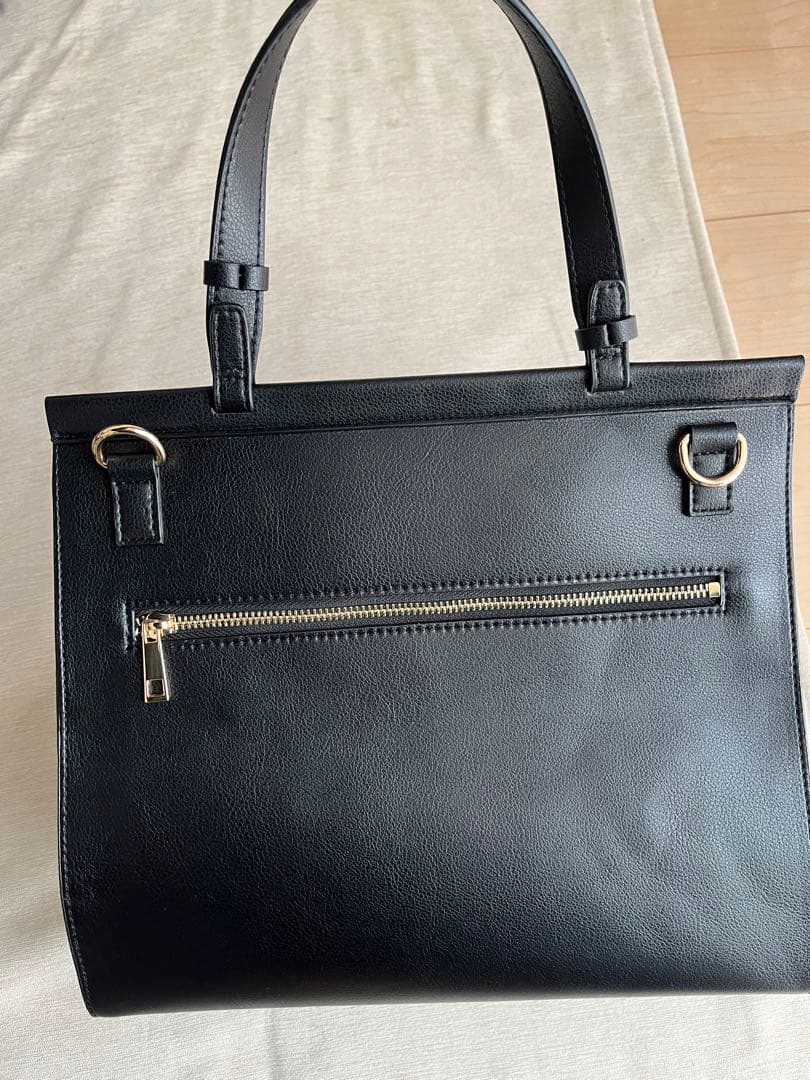 黒 合成皮革 ビジネスバッグ