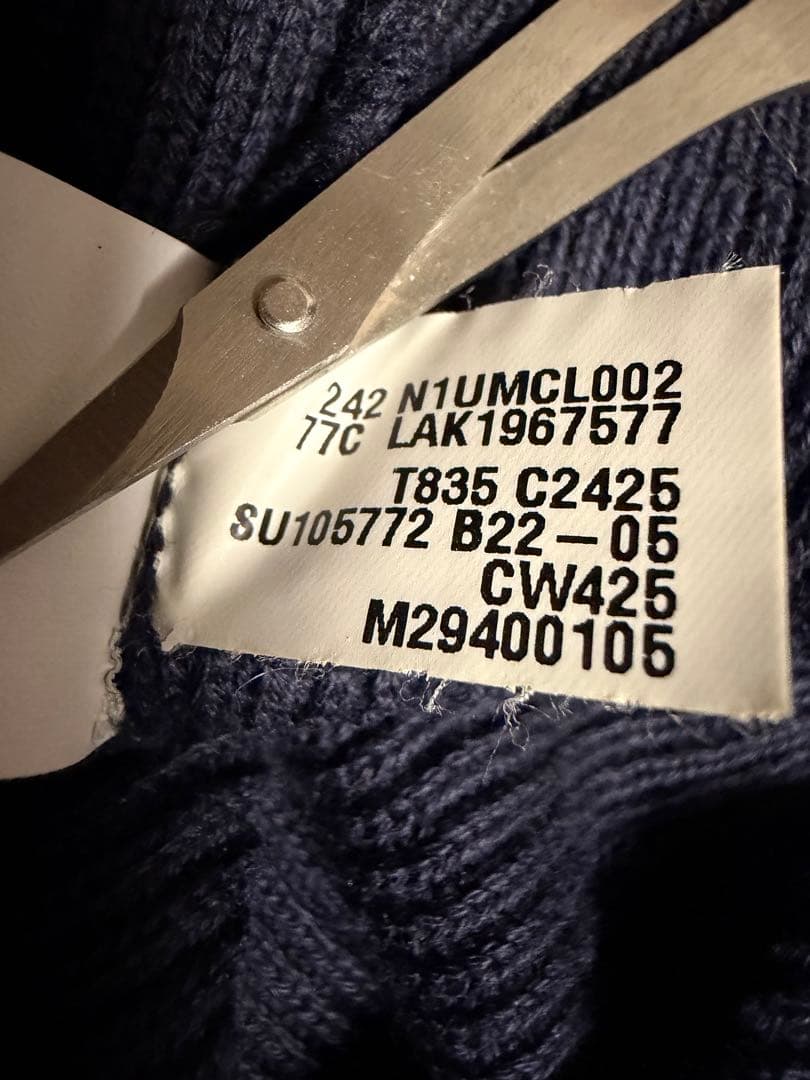 新品！ブルネロクチネリ ポロシャツ風ニットリブ編み ネイビー48