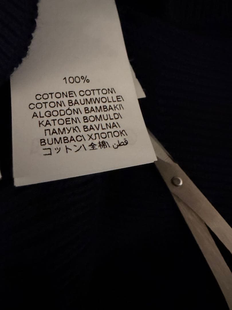 新品！ブルネロクチネリ ポロシャツ風ニットリブ編み ネイビー48