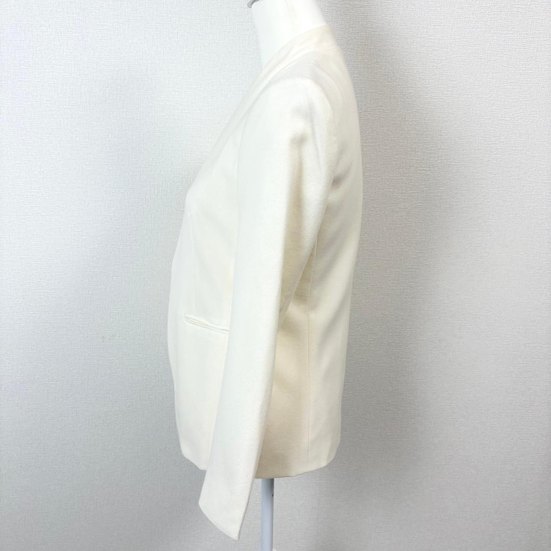 美品】 Theory luxe ノーカラージャケット フック 38 ホワイト