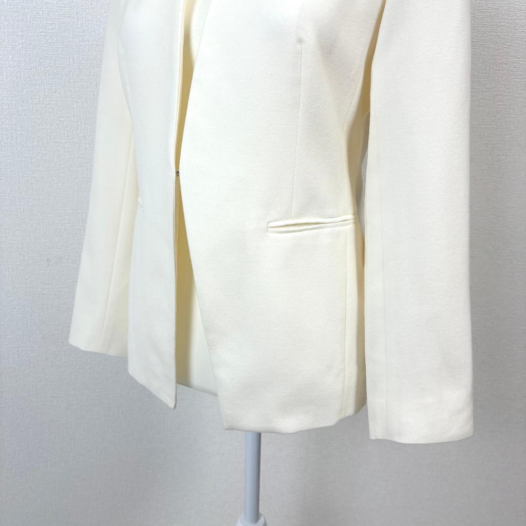 美品】 Theory luxe ノーカラージャケット フック 38 ホワイト