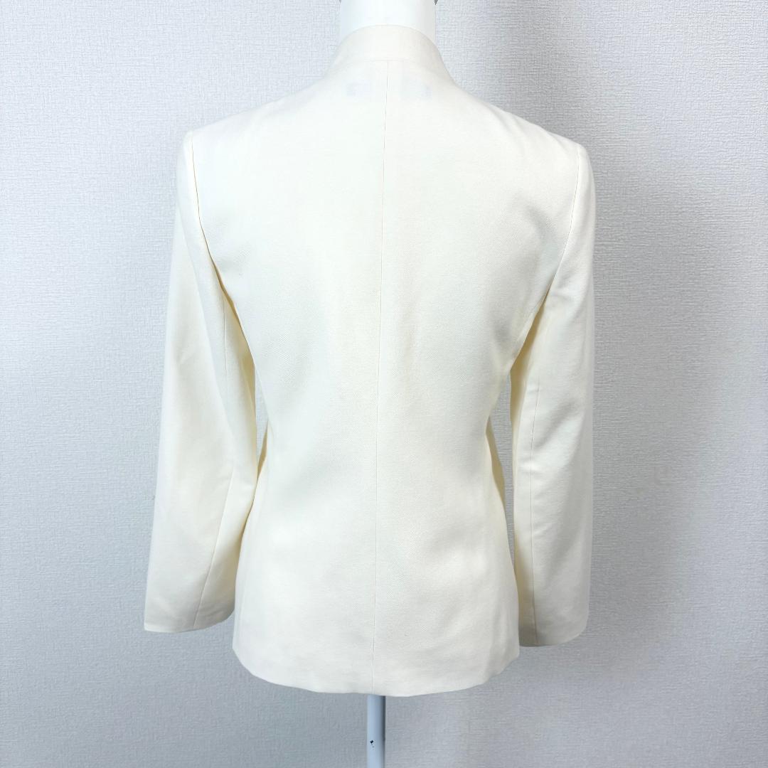 美品】 Theory luxe ノーカラージャケット フック 38 ホワイト
