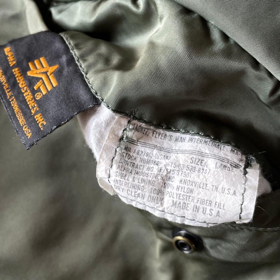 90s USA製 アルファ MA1 flight bomber jacket
