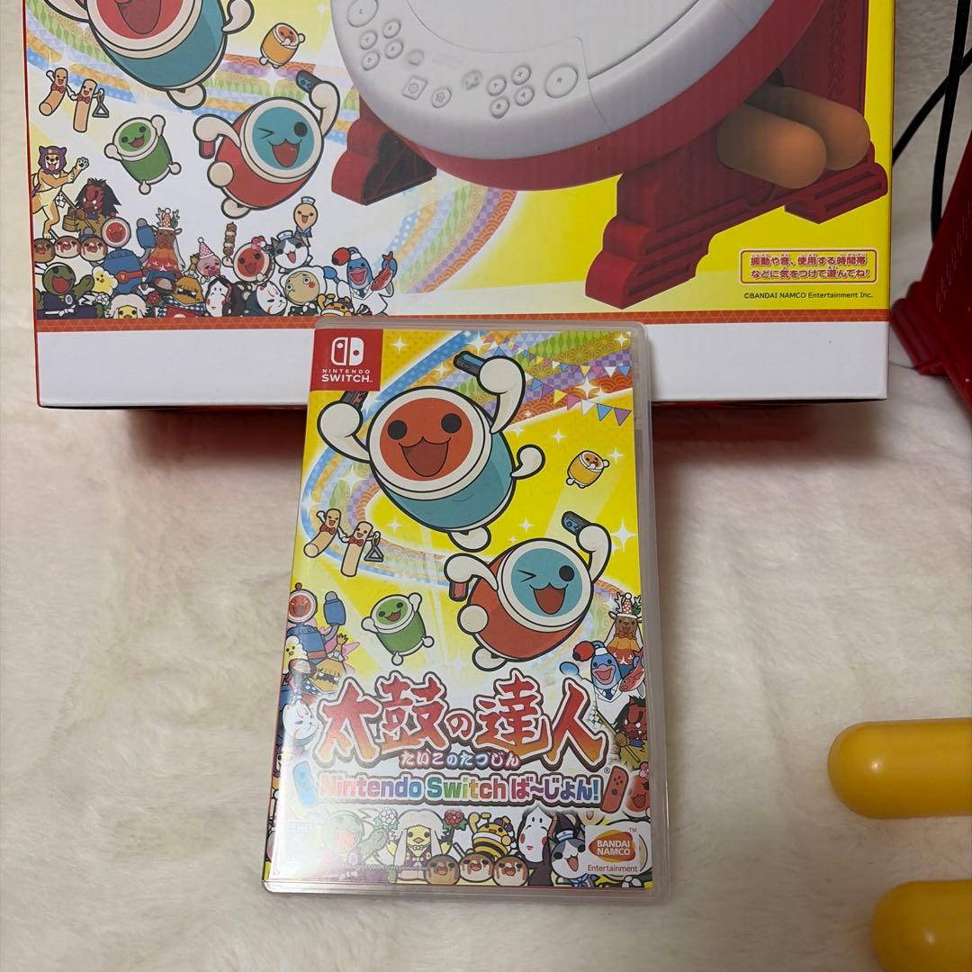 セット売り　Nintendo Switch 太鼓の達人　ソフト+太鼓とバチ