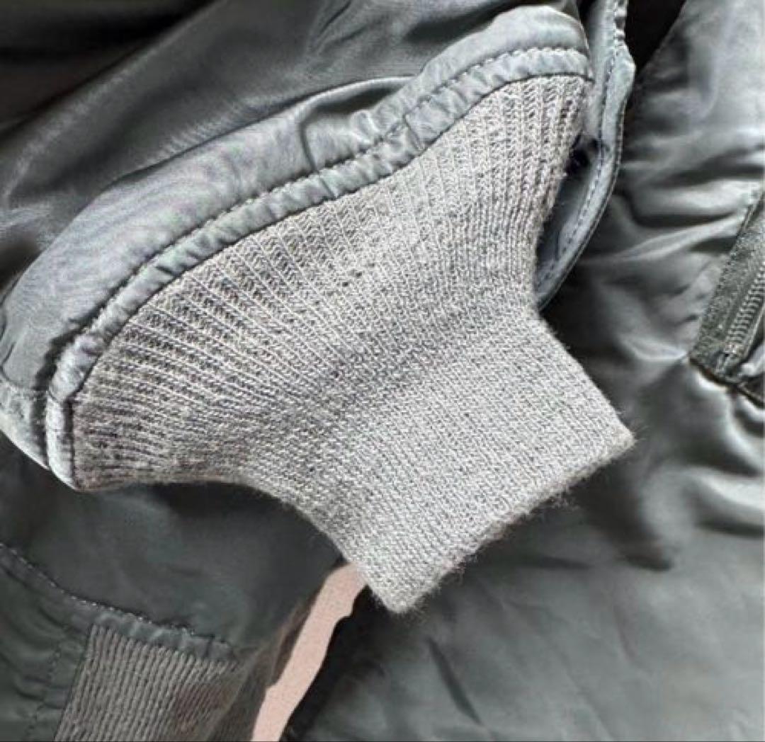 美品 米国製 アルファ MA-1 セージグリーン エドウィン商事 短丈 S 古着