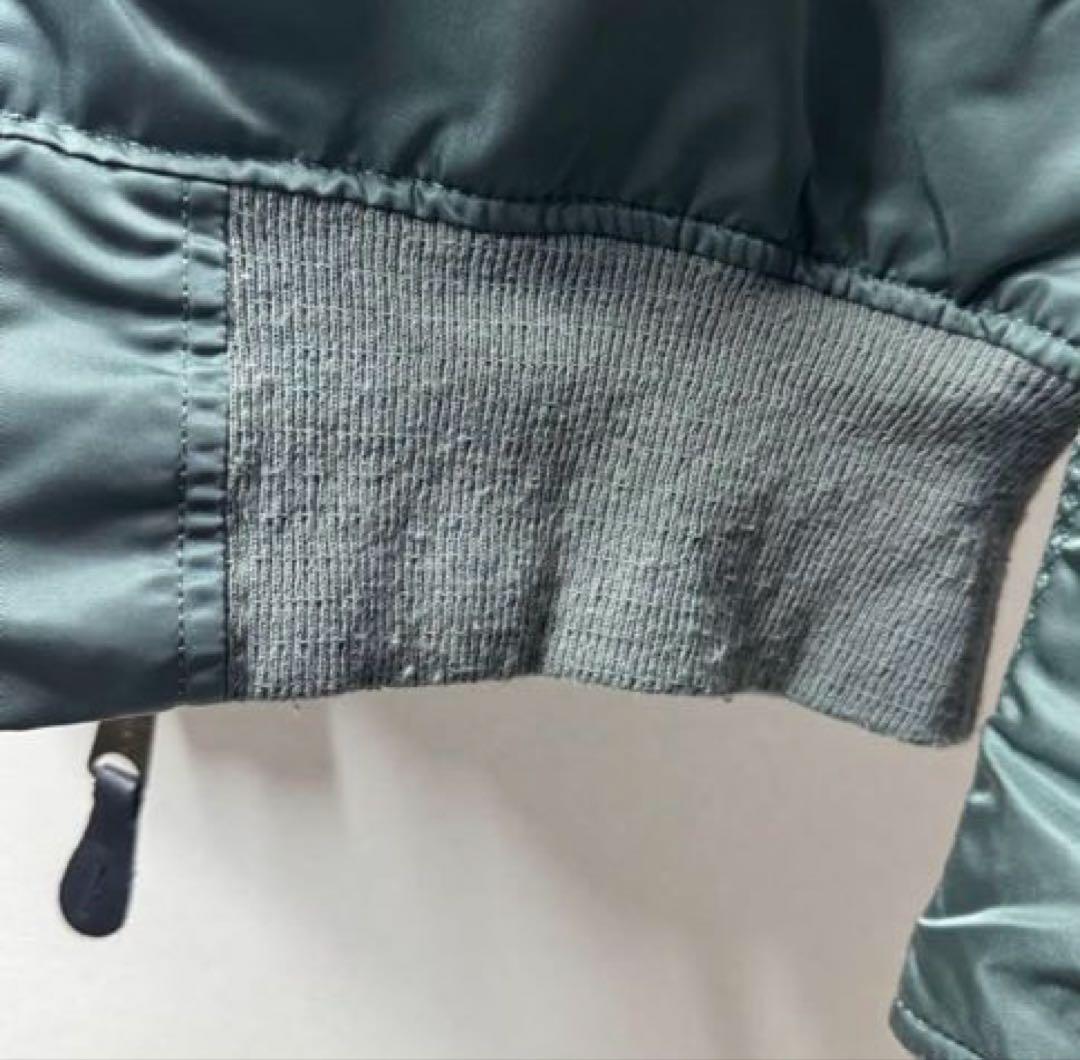 美品 米国製 アルファ MA-1 セージグリーン エドウィン商事 短丈 S 古着